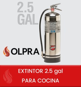 EXTINTOR 2.5 gal PARA COCINA